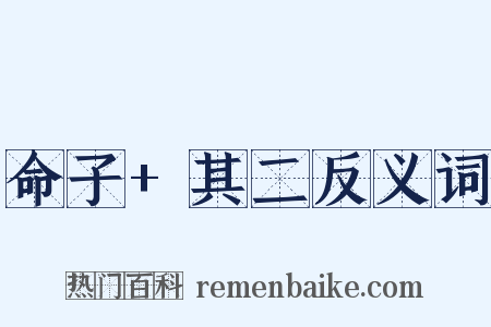 命子+其二反义词是什么意思的图片